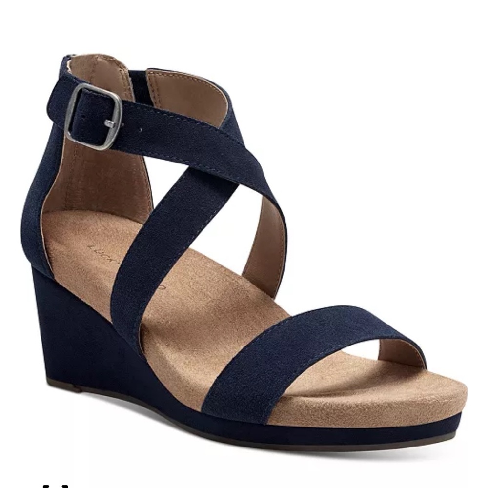 Lucky Brand Black and Tan Women's Sandals
